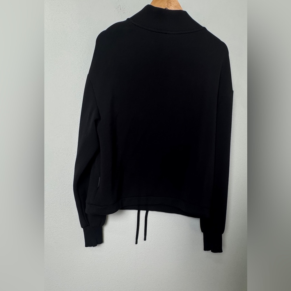 Varley Double Soft Betsy Sweat Mock Neck Pullover Black Size S Minimalist - Picture 15 of 16